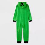 Minecraft One Piece Pajamas Creeper Hoodie Union Suit Boy Girl Costume L 12 14