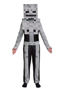 Disguise Kid's Minecraft Classic Skeleton Costume | Boys & Girl's Minecraft Cosplay Outfit | Child Minecraft Skeleton Costume (14-16)