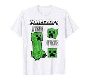 Minecraft Creeper With Floating Heads Design T-Shirt