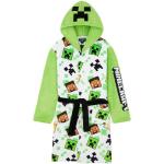 Get Trend Minecraft Robe for Boys Teens, Hooded Dressing Gown, Creeper Loungewear Cozy Robes, Gamer Gifts for Boys (11-12 Years, White Minecraft)