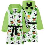 Get Trend Minecraft Robe for Boys Teens, Hooded Dressing Gown, Creeper Loungewear Cozy Robes, Gamer Gifts for Boys (11-12 Years, White Minecraft)