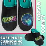 Fortnite Slippers for Boys, US Size 1-9, Fuzzy Non Slip House Shoes, Indoor Kids Slippers, Gamer Gifts for Boys (6/7 US, Black)