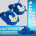 Get Trend Sonic Slippers for Boys, US 11.5–2.5, Plush, Fuzzy House Shoes, Kids Character Slippers, Indoor Wear Comfy Footwear, Gifts for Boys (2/2.5 US, Blue Sonic)