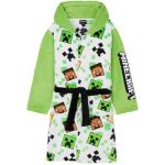 Get Trend Minecraft Robe for Boys Teens, Hooded Dressing Gown, Creeper Loungewear Cozy Robes, Gamer Gifts for Boys (11-12 Years, White Minecraft)