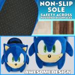 Get Trend Sonic Slippers for Boys, US 11.5–2.5, Plush, Fuzzy House Shoes, Kids Character Slippers, Indoor Wear Comfy Footwear, Gifts for Boys (2/2.5 US, Blue Sonic)