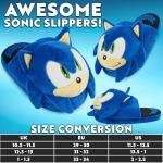 Get Trend Sonic Slippers for Boys, US 11.5–2.5, Plush, Fuzzy House Shoes, Kids Character Slippers, Indoor Wear Comfy Footwear, Gifts for Boys (2/2.5 US, Blue Sonic)