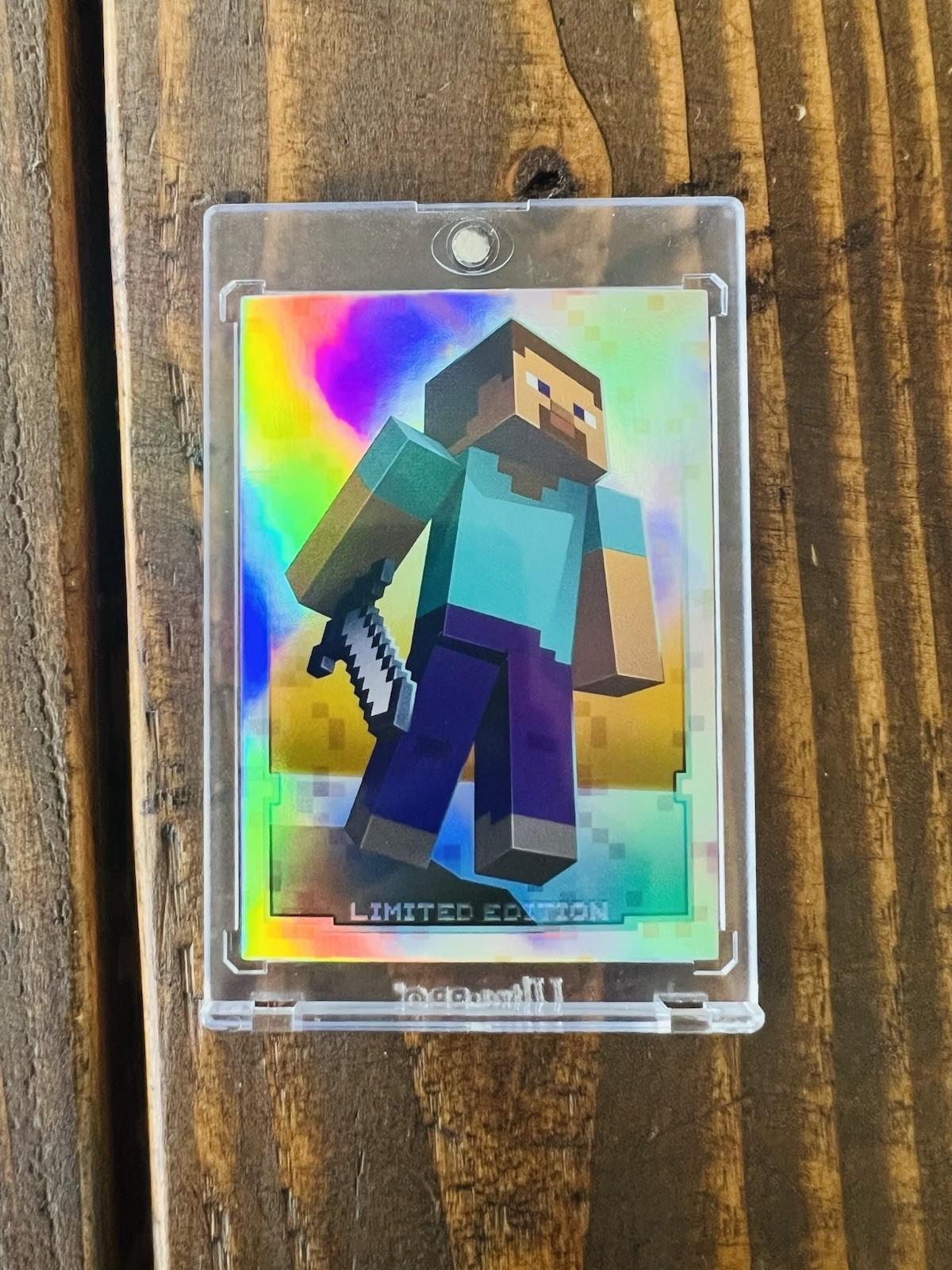 2021 Panini Minecraft Adventure Steve Limited Edition HOLO REFRACTOR RARE SSP