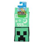 Bioworld Minecraft Creeper UV Color Change Men's Black Athletic Crew Socks