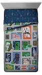 Jay Franco Minecraft Patchwork Twin Bed Set and Creeper Pop Up Hamper Bundle