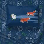 Jay Franco Minecraft Patchwork Twin Bed Set and Creeper Pop Up Hamper Bundle