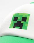 Minecraft Creeper Green Snapback Cap | Adjustable Mesh Back Hat for Boys | Kids Minecrafters Gaming Headwear Curved Peak