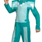 Disguise Minecraft Armor Costume, Official Minecraft Kids Halloween Costume, Classic Size 10/12