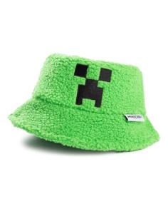 Minecraft Creeper Green Borg Bucket Hat | Boys Casual Headwear | Gaming Accessories for Kids Character Apparel