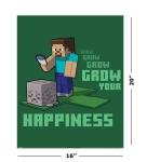 Minecraft - Mini Gaming Poster (Grow Your Happiness) (Size: 16" x 20")