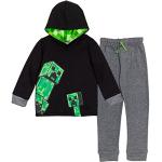Minecraft Creeper Little Boys Fleece Hoodie & Pants Black/Gray 7-8