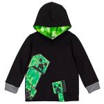 Minecraft Creeper Little Boys Fleece Hoodie & Pants Black/Gray 7-8