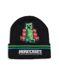 Minecraft Boys Beanie & Gloves Set | Gamer Kids TNT Creeper Graphic Knitted Winter Bundle Character Hat & Gloves