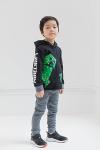 Minecraft Creeper Little Boys Fleece Hoodie & Pants Black/Gray 7-8
