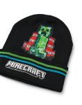 Minecraft Boys Beanie & Gloves Set | Gamer Kids TNT Creeper Graphic Knitted Winter Bundle Character Hat & Gloves