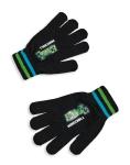 Minecraft Boys Beanie & Gloves Set | Gamer Kids TNT Creeper Graphic Knitted Winter Bundle Character Hat & Gloves