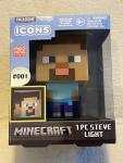 Minecraft ICONS Steve Night Light Lamp 3D Character Figure Paladone #001 NEW!