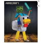 Minecraft Movie Chicken Jockey Child Kids Halloween 3D Pop Out Costume