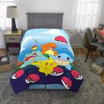 Franco Kids Bedding Super Soft Microfiber Reversible Comforter, Twin/Full, Pokemon