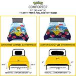 Franco Kids Bedding Super Soft Microfiber Reversible Comforter, Twin/Full, Pokemon