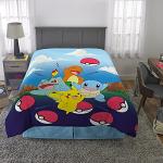 Franco Kids Bedding Super Soft Microfiber Reversible Comforter, Twin/Full, Pokemon