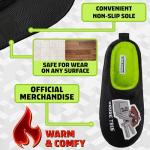 Minecraft Boys Slippers, Cozy Indoor House Shoes - Gamer Gifts for Boys (Black/Green, 2.5/3.5 US)