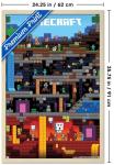 Trends International Minecraft - Worldly Wall Poster, 34L x 22.4W, Blonde Framed Version