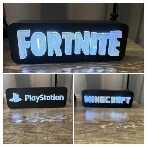 ALL 3 in one lot!   3d printed lamp box. Fortnight, Minecraft, PlayStation