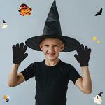 DOOVID Kids Knit Gloves Full Fingers Winter Gloves for Little Boys Girls Stretchy Warm Magic Gloves Age 5-11 Green One Size