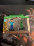 Minecraft Steve & Creeper Stampers Action Figures New In Box Brand New Sealed