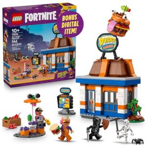 LEGO Fortnite Durrr Burger Restaurant Kids Toy - Video Game Building Set for Boys & Girls, Ages 10+ - Fortnite Minifigures Beach Boss, Grimy, and More - Gift Idea for Birthdays & Gaming Fans - 77076