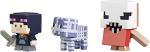 Mattel Minecraft Halloween Series Action Figure (3 Pack) - Alex with Hoodie, Mummy Sheep & Bedlam