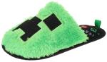 Minecraft Youth Unisex Slipper, Novelty Plush Scuff, Creeper Green, Size 12-13 Little Kid