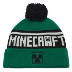 Minecraft Men's pom Beanie, Green, One Size