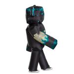 Disguise Minecraft Warden Inflatable Costume, Official Minecraft Inflating Jumpsuit with Air Inflating Fan, Adult Size