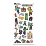 Minecraft Socks Set - Video Game Accessories Bundle with 6 Pairs of Socks for Teens, Adults Shoe Size 3-9 Plus Stickers Apparel Set for Men