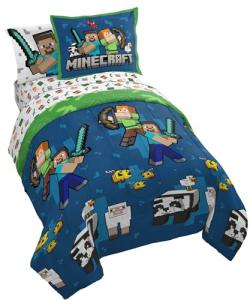 Minecraft Full Comforter Set - 7 Piece Bedding Includes Sheet Set & Pillow Co...