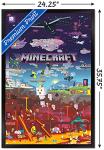 Trends International Minecraft - World Beyond Wall Poster, 22.375" x 34", Black Framed Version