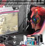 SVYHUOK Pro Gaming Headset for PC PS4 Xbox One Surround Sound Over-Ear Headphones with Mic LED Light Bass Surround Soft Memory Earmuffs for Computer Laptop Switch Games Kid’s Boy’s Teen’s Gifts