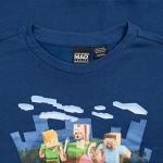 Minecraft Action Scene Boys Navy Long Sleeve Cotton for Cosplay Sweatshirt 