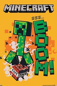 Trends International Minecraft - Creeper Boom Wall Poster, 19L x 13W, Premium Unframed Version