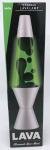 14.5” Lava Lamp Black Lava Green Liquid Silver Base New Minecraft Colors
