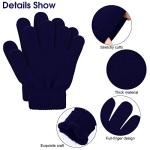 Cooraby 3 Pairs Kid's Winter Magic Gloves Thicken Knitted Cashmere Warm Gloves Children Stretchy Unisex Gloves for Boy Girl