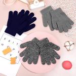 Cooraby 3 Pairs Kid's Winter Magic Gloves Thicken Knitted Cashmere Warm Gloves Children Stretchy Unisex Gloves for Boy Girl