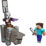 Mattel Minecraft Village Raid Pack with 3 Action Figures & Accessories, 3.25-inch Scale Collectible Set Includes Steve