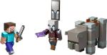 Mattel Minecraft Village Raid Pack with 3 Action Figures & Accessories, 3.25-inch Scale Collectible Set Includes Steve
